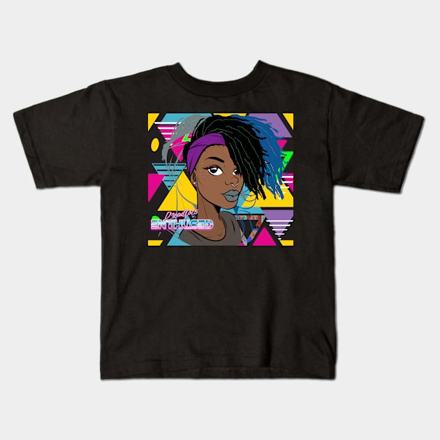 Dreadlocs Enthused [Retro style] Kids T-Shirt by Krillin